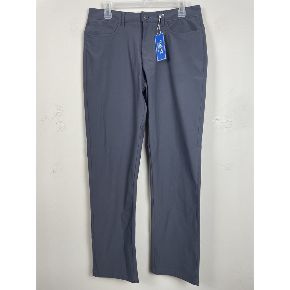 NEW Twillory Performance Pants Sz 32x32(30"L) Tech Fabric Tailored Fit Gray Golf - Picture 2 of 9